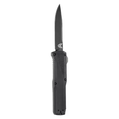Benchmade Phaeton AUTO OTF Knife - 3.45" Black S30V Drop Point Blade, Black Aluminum Handles -4600DLC