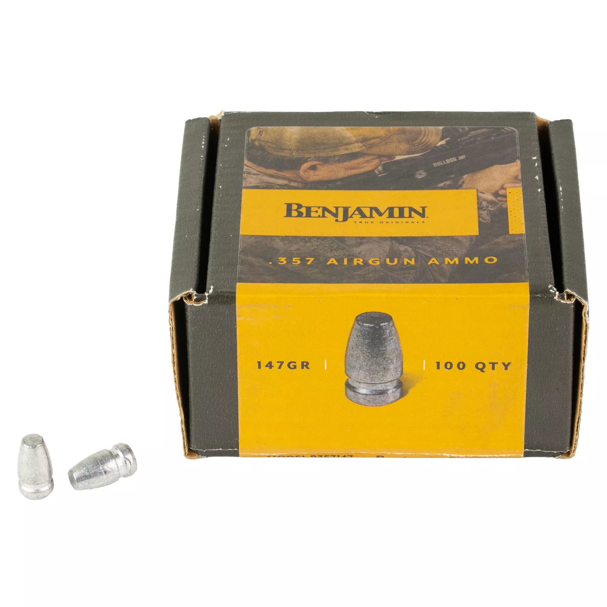 Benjamin Sheridan .357 Caliber 147 Grain Flat Point Airgun Ammo Pellets, 100 Count B357147