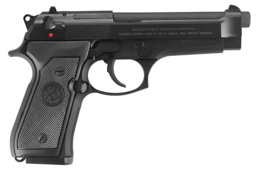 Beretta USA J92F300CA 92FS *CA Compliant Full Size Frame 9mm Luger 10+1 4.90" Black Steel Barrel, Black Bruniton Serrated Steel Slide, Black Bruniton Aluminum Frame w/Beavertail, Ambidextrous, US Made