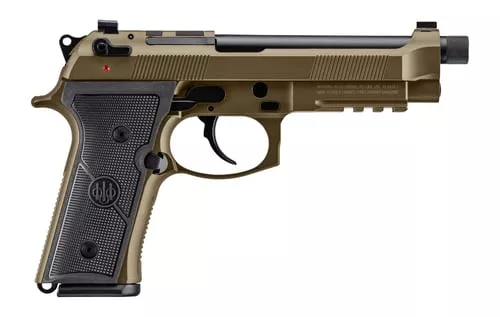 Beretta USA JS92M9A4GBRZ18 M9A4 Overlanding Full Size Frame 9mm Luger 18+1 5.10" Black Threaded Barrel, Nomad Bronze Cerakote Steel Optic Ready/Serrated Slide, Nomad Bronze Cerakote Aluminum Frame w/B