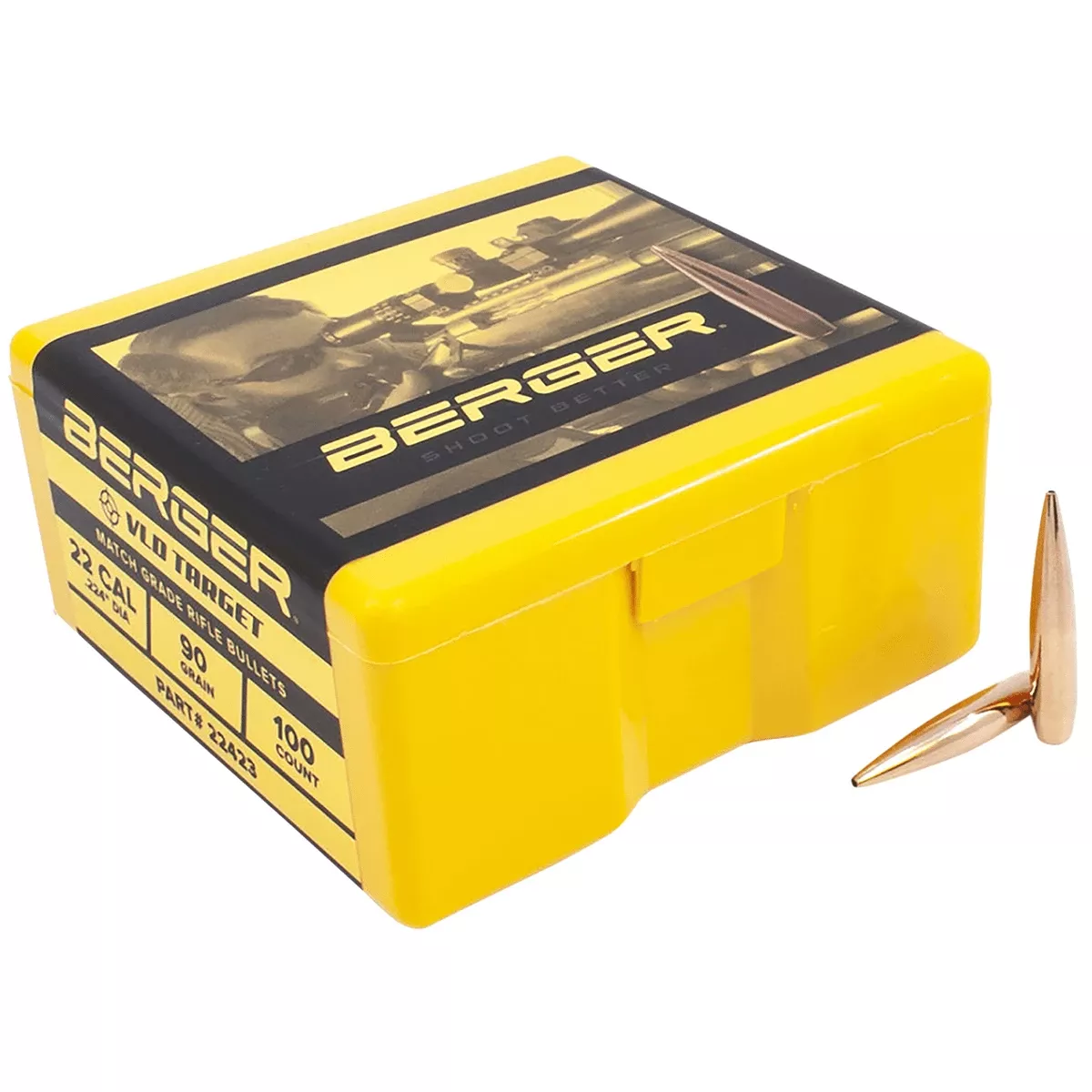 Berger Bullets 22423 VLD Target Match Grade 22Cal 90gr 100/Box