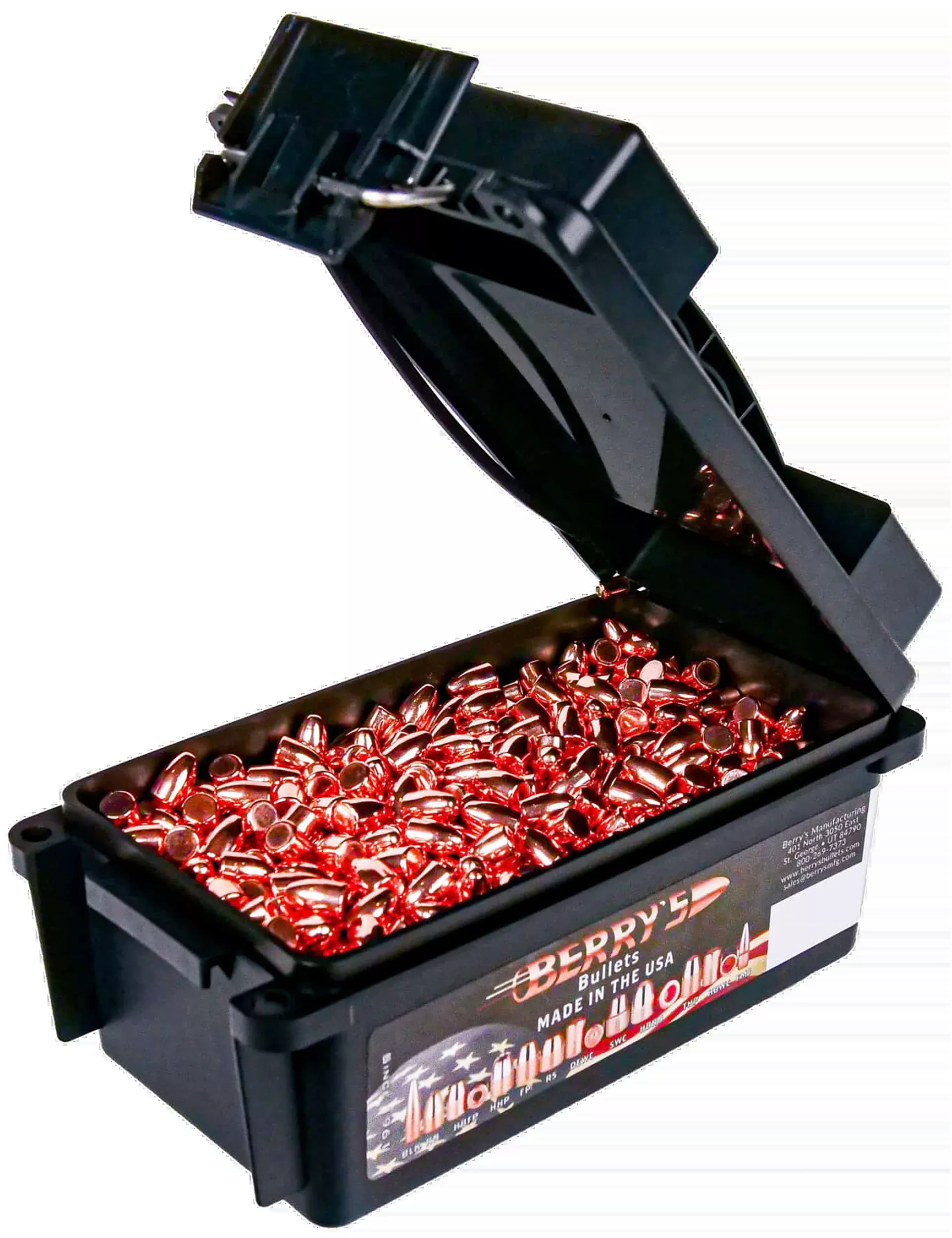 Berry's Superior Plated 9mm 124 Grain Round Nose Reloading Bullets, 500 Count 10059