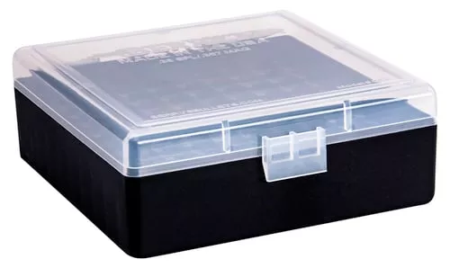 Berrys 15382 Ammo Box38Special/357Mag Clear/Black Plastic 100rd