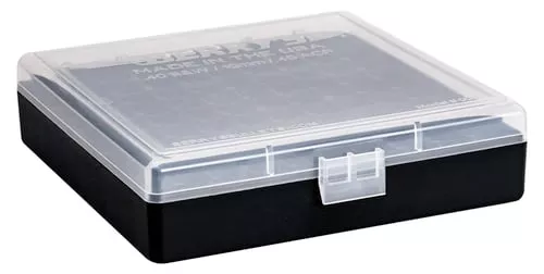 Berrys 16678 Ammo Box40S&W/45ACP Clear/Black Polypropylene 100rd