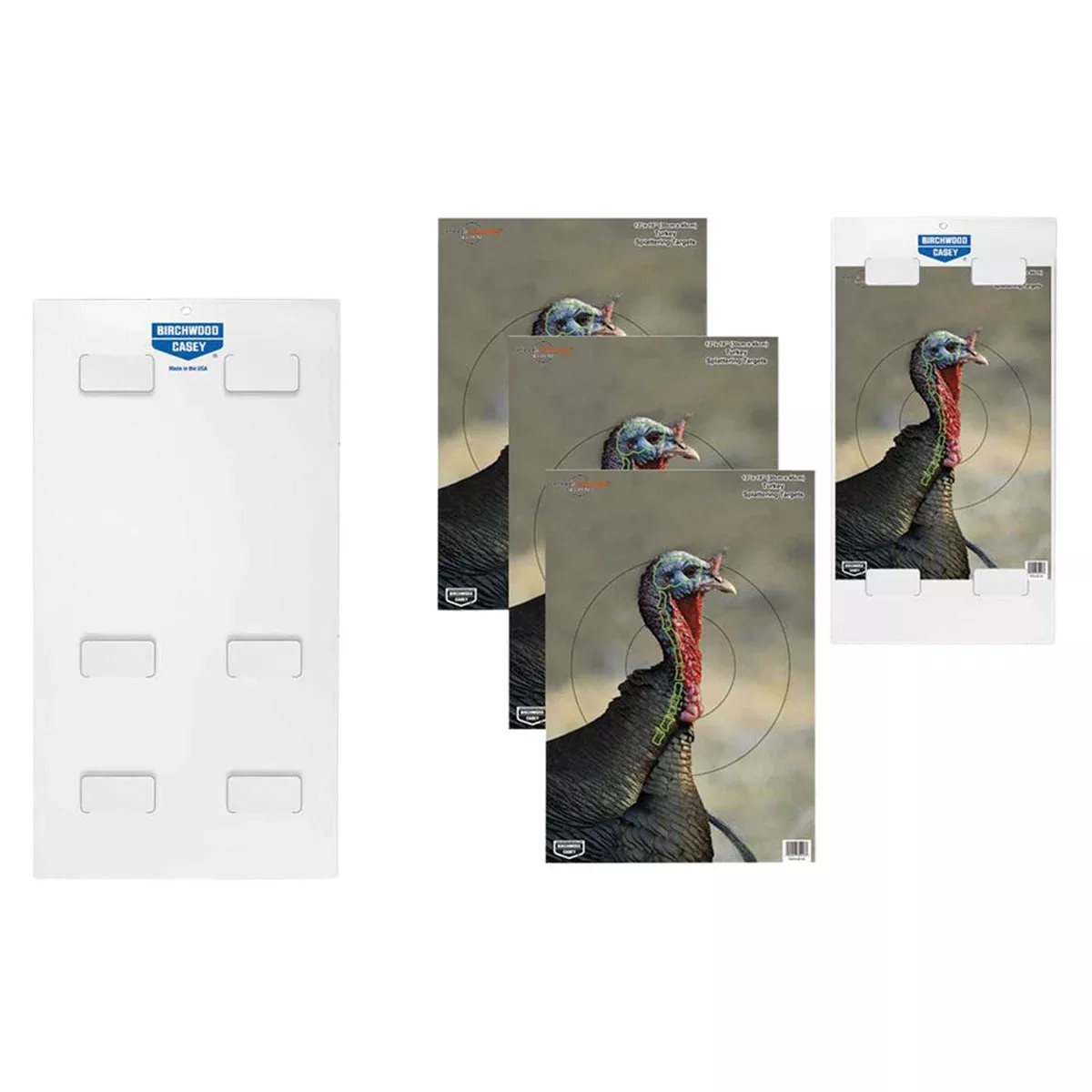 Birchwood Casey 35423 Pregame TabLock Kit Turkey Tagboard For Use With Shotgun, Multi-Color Includes Stand 3 Per Pkg