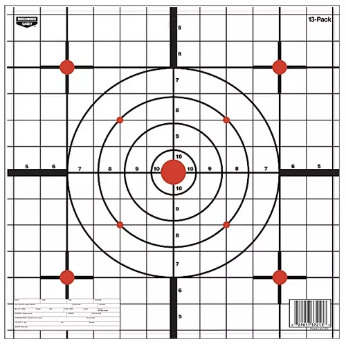 Birchwood Casey 37213 EZE-Scorer12" Bullseye Paper Hanging Black/White 13 Per Pkg