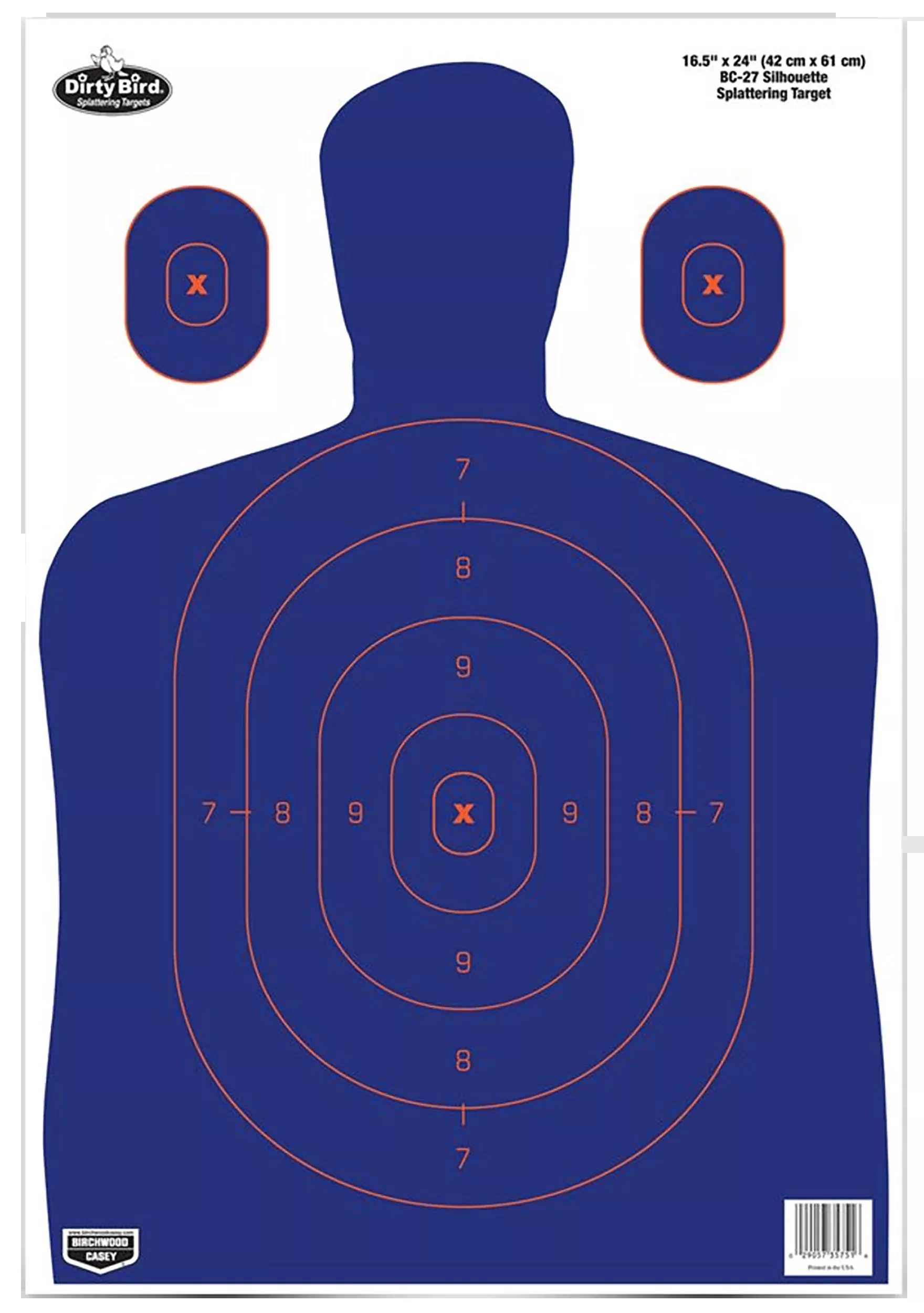 Birchwood Casey Dirty Bird 16.5" x 24" Silhouette Hanging Tagboard Target - 3 Per Pack