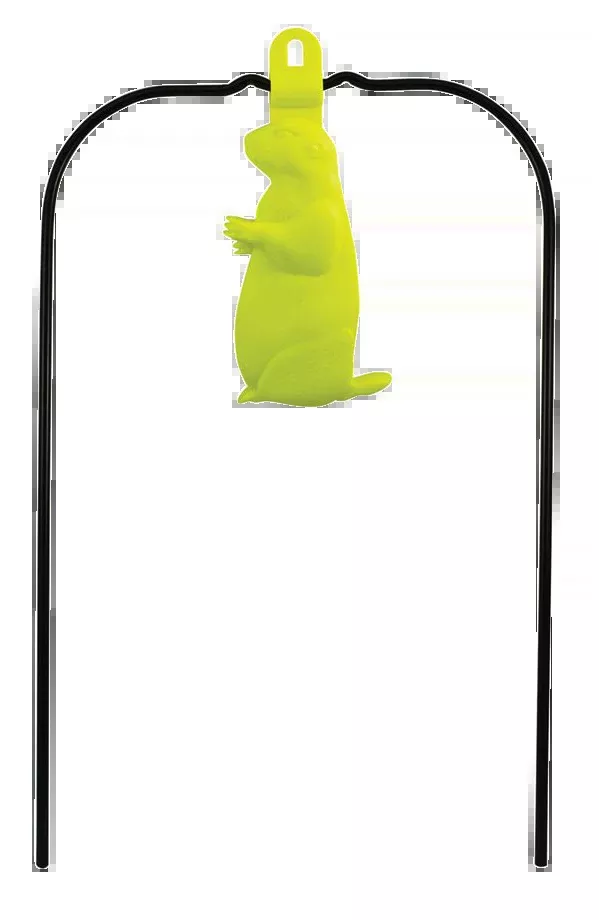 Birchwood Casey Ground Strike Hanging Prairie Dog Spinner Target .22 and Up 6.5" Yellow