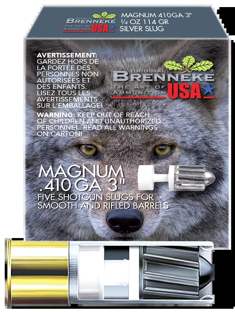 Brenneke SL4103M Magnum 410 Gauge 3" 1/4 oz Slug 5 Rd - Box or Case