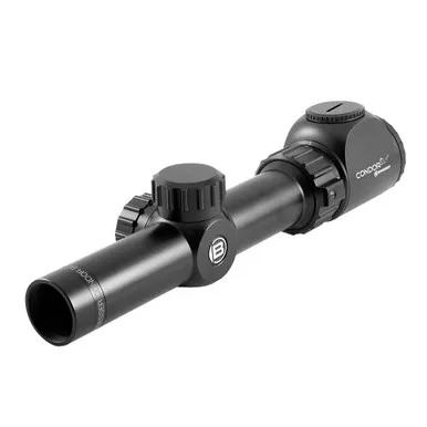 Bresser Condor 1-4x24mm Rifle Scope - 24mm Objective Lens, .25 MOA Adjustments, 30mm Tube, Second Focal Plane, Black