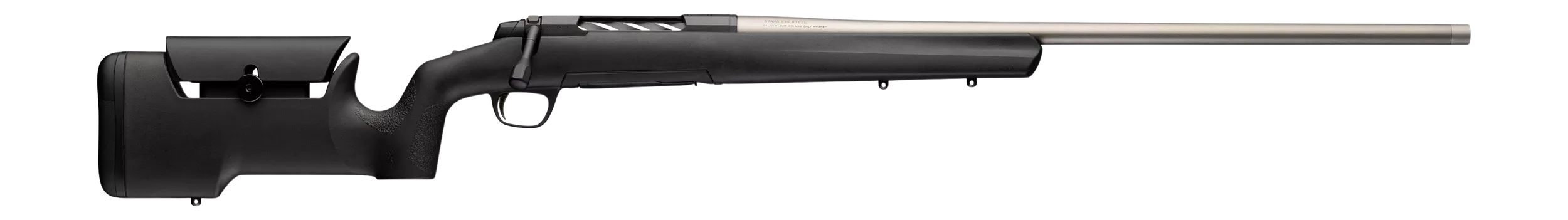 Browning 036120282 X-Bolt 2 Special Max LR Full Size 6.5 Creedmoor 4+1 22" Matte Stainless Heavy Sporter Threaded Barrel, Matte Stainless Stainless Steel Drilled & Tapped Receiver, Black Adjustable Ma