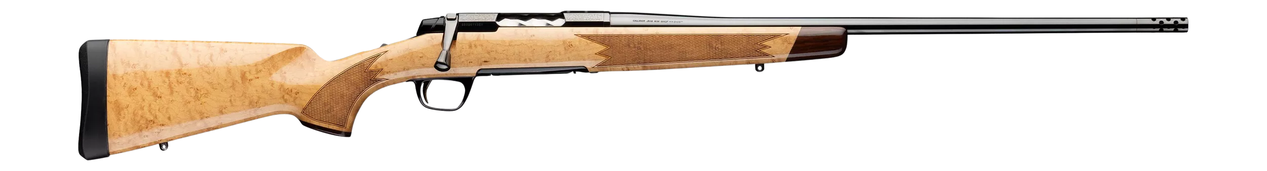 Browning 036129298 X-Bolt 2 Medallion 7 PRC 3+1 24" Gloss Blued Threaded Barrel & Steel Drilled & Tapped Receiver, Grade V Birds Eye Maple Fixed Wood Stock, Right Hand