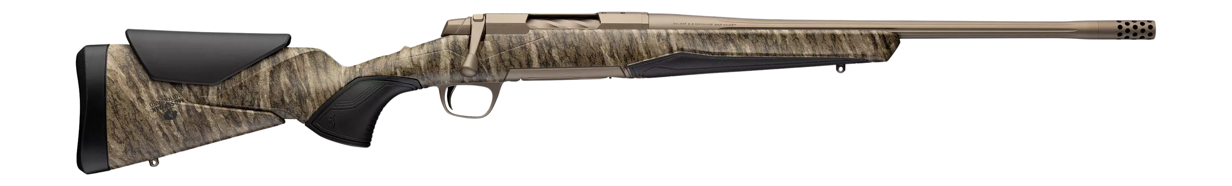 Browning 036147282 X-Bolt 2 Speed SPR Full Size 6.5 Creedmoor 4+1 18" Smoked Bronze Cerakote Fluted Threaded Barrel, Smoked Bronze Cerakote Steel Drilled & Tapped Receiver, Mossy Oak Bottomland Adj Va