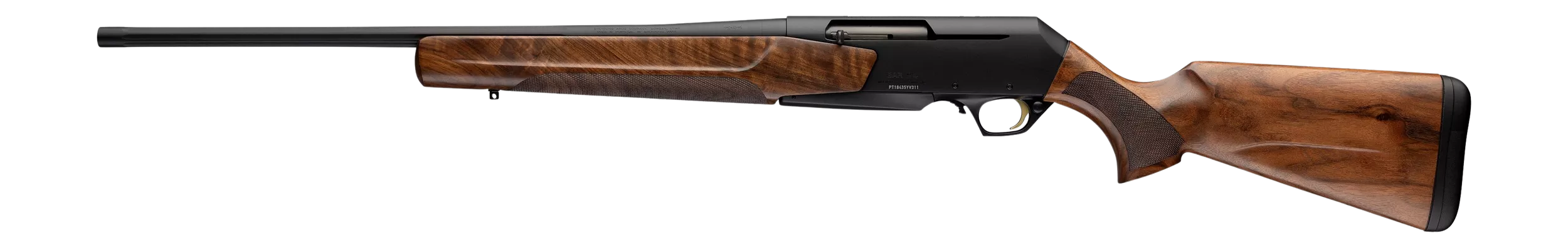 Browning 039030211 BAR MK4 Hunter 243 Win 4+1 22" Matte Blued Fluted Barrel & Aluminum Alloy Drilled & Tapped Receiver, Grade II Turkish Walnut Adj Shim Stock, Left Hand