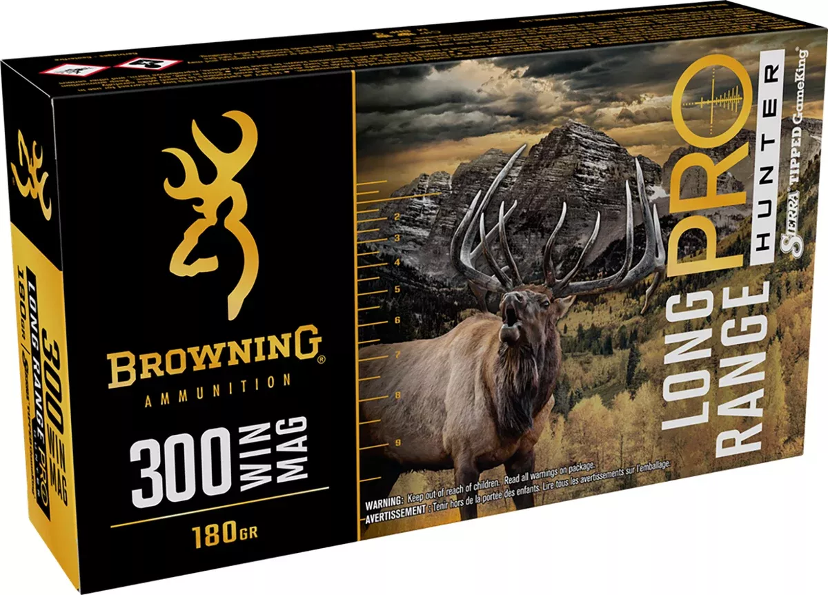 Browning Ammo B192503002 Long Range Pro300Win Mag 180gr 20 Per Box/10 Case
