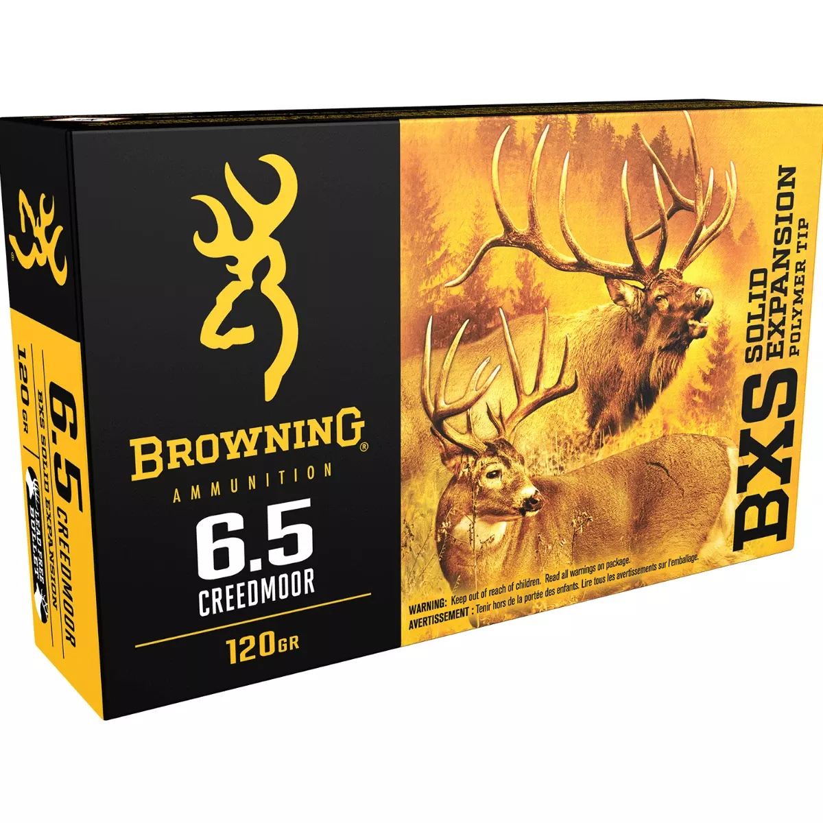 Browning Ammo Copper Expansion BXS 6.5 Creedmoor 120 grain, 20 Per Box - B192400651