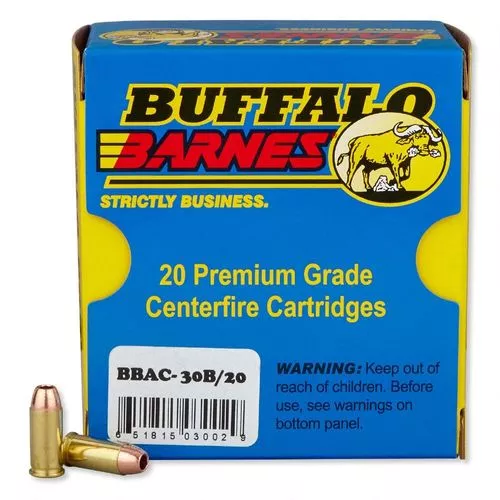 Buffalo Bore Ammunition 30B20 Buffalo-Barnes Strictly Business 32 ACP +P 60 gr Barnes TAC XP Lead Free 20 Per Box/ 12 Case