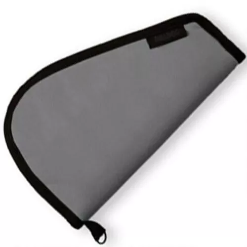 Bulldog BD611 Pistol Rug Medium Size made of Water-Resistant Nylon with Gray Finish & Black Trim, Velcro Accessory Pocket, Thick 1.75" Soft Padding & Full-Length Zipper 15" x 6" Interior Dimensions