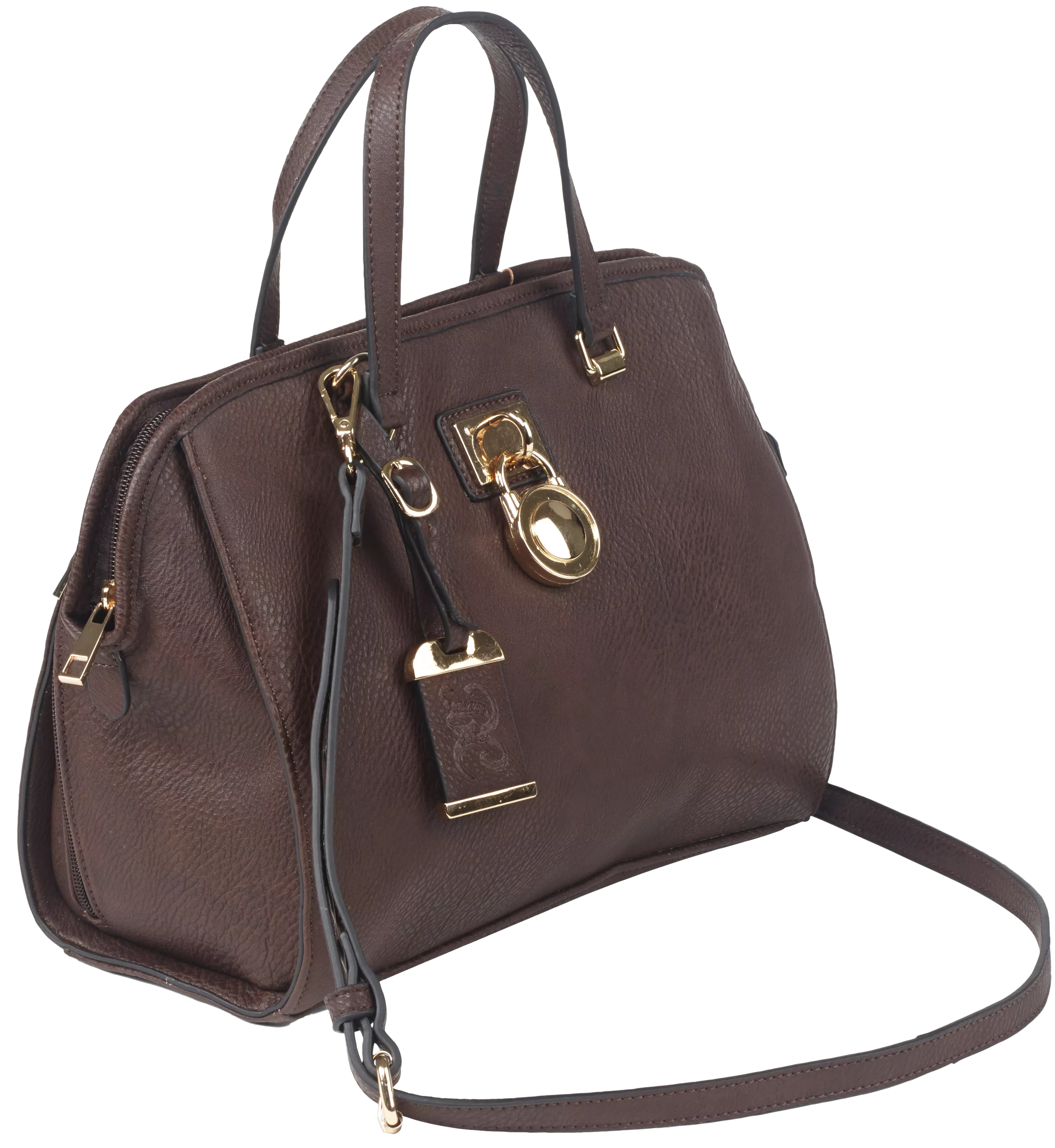 Bulldog BDP028 Satchel Style PurseChocolate Brown Leather Satchel Most Sm Pistols & Revolvers Ambidextrous Hand
