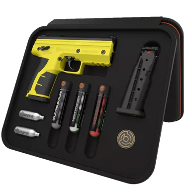 Byrna HD Pepper Kit - Non Lethal Self Defense Launcher, Bright Yellow