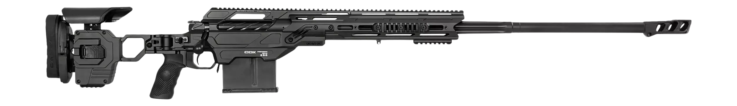 Cadex Inc CDX40DUAL37532BR40I2L4 CDX-40 SHDW 375 EnABELR 7+1 32" Black DLC Match Grade Threaded Barrel, Black DLC Aluminum Receiver w/Picatinny Rail, Adjustable Folding Black Buttstock, Black Polymer