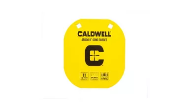 Caldwell 8" AR500 Gong Target - Yellow, AR500 Steel
