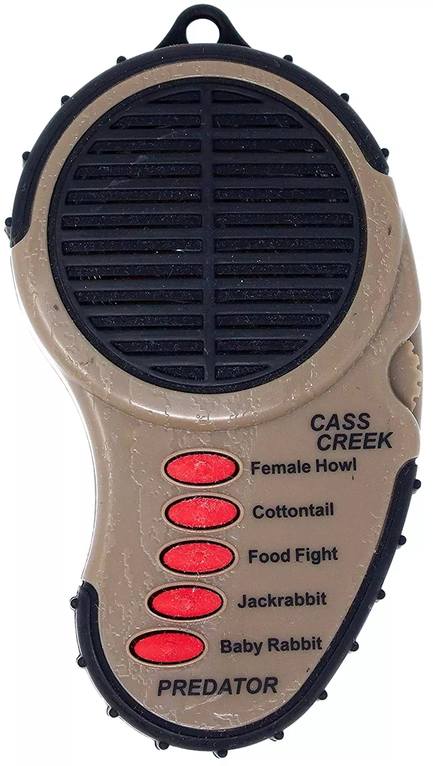 Cass Creek 010 Ergo ElectronicPredator Call, 5 Authentic Calls, Brown Plastic, Includes Belt Clip