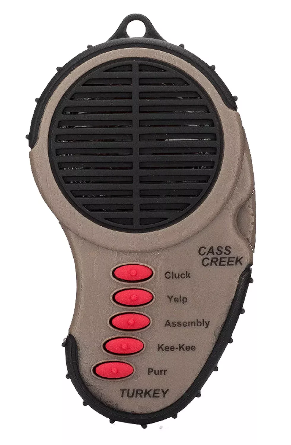Cass Creek 969 Ergo ElectronicTurkey Call, 5 Authentic Turkey Sounds, Brown Plastic Includes Belt Clip