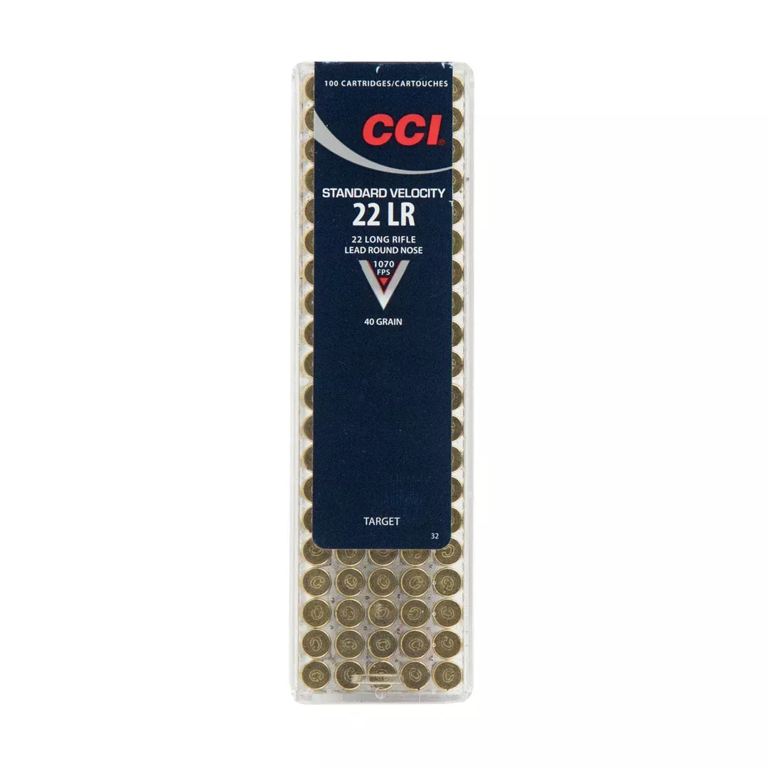 CCI 0032 Standard Velocity22LR 40gr Lead Round Nose 100 Per Box/50 Case