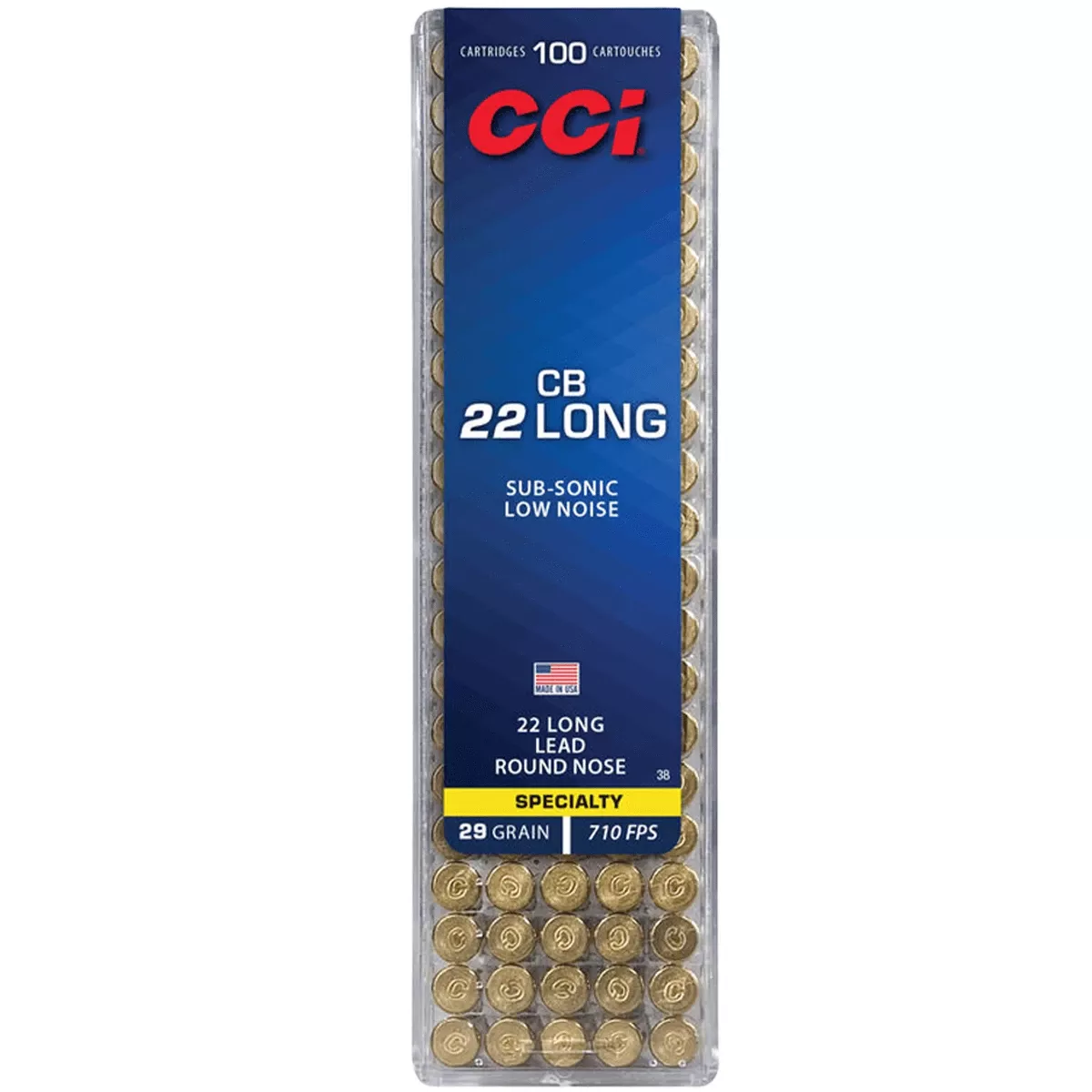 CCI Specialty CB Subsonic 22 Long 29 gr 100rd Box Rimfire Ammo