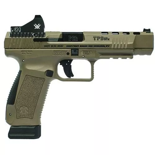 Century Arms TP9SFx Canik Pistol , 9mm Luger, 5.2", FDE Polymer Grips, FDE Finish, 20 Rd HG3774DV-N