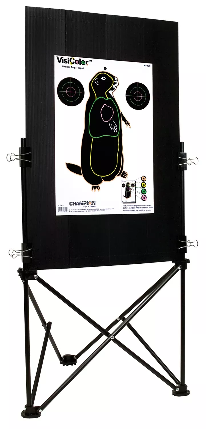 Champion Targets 40884 Folding Stand w/Case Black Steel 19.50" W x 28.50" H x 16" D