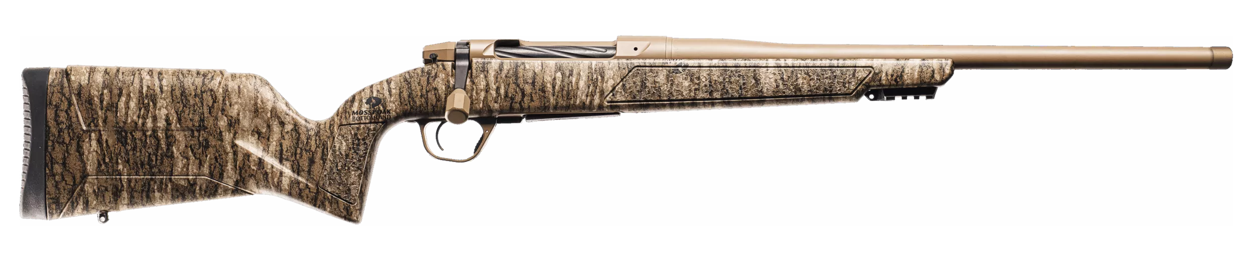 Christensen Arms 801-15015-01 Evoke Mossy Oak 270 Win 4+1 22" Flat Dark Earth Cerakote Threaded Barrel, Flat Dark Earth Cerakote Drilled & Tapped Receiver, Picatinny Rail Forend, Mossy Oak Bottomland
