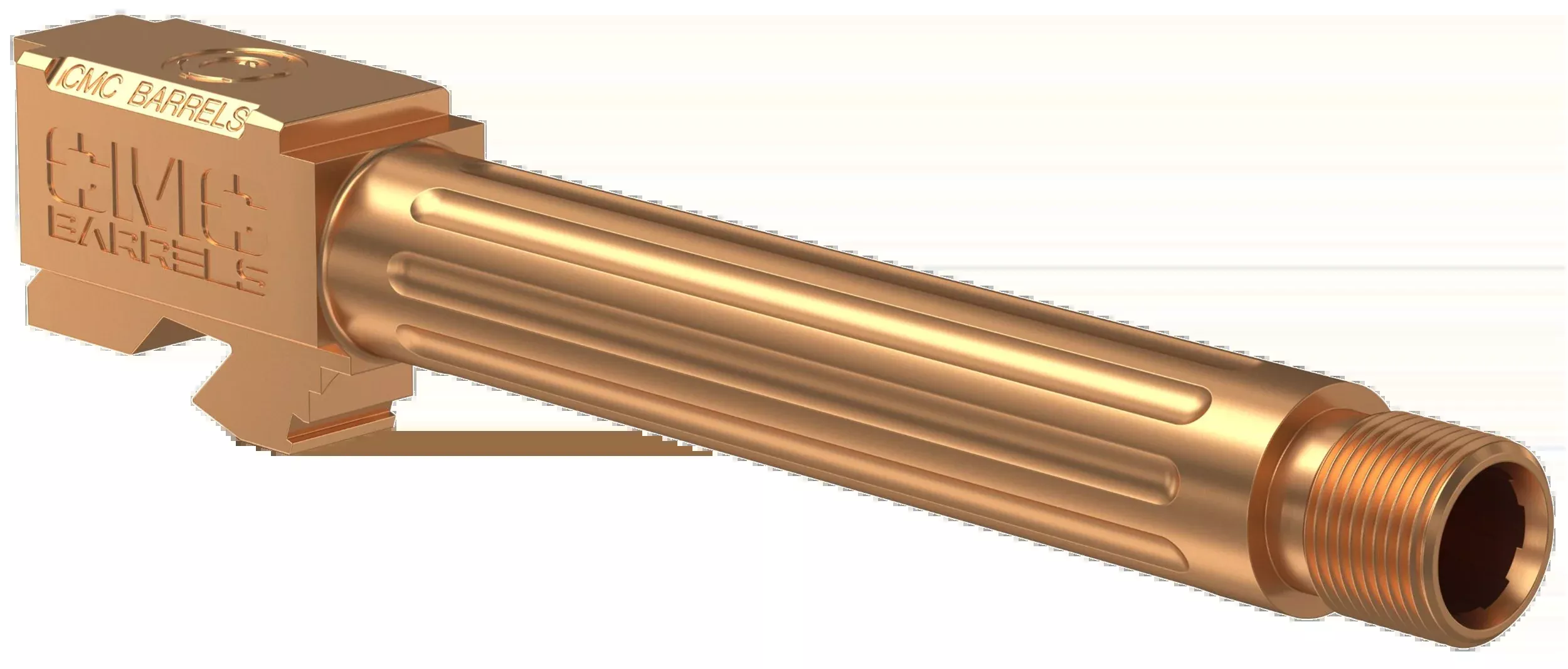 CMC Triggers Match Precision 9mm Luger 4.48" Fluted/Threaded Barrel - Glock 17 Gen 3-4 - Bronze DLC