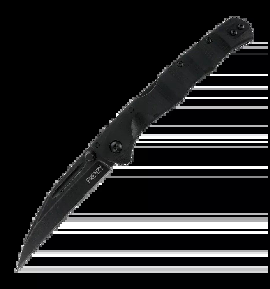 Cold Steel Frenzy II Blackout Folding Knife, CPM-3V 3.5in Black Blade, Tri-Ad Lock CSFL35FRNBKBK