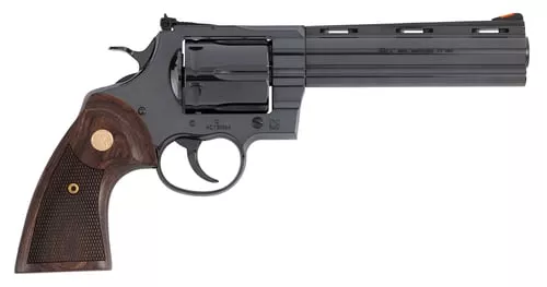 Colt Mfg ANACONDABP6WTS AnacondaLarge 44 Mag 6 Shot 6" Blued Vent Rib Barrel, Cylinder, Drilled & Tapped Steel Frame, Hogue Finger Grooved Grip, Exposed Hammer