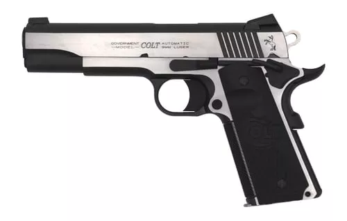 Colt Mfg O1072CEOR Combat Elite Government Full Size 9mm Luger 9+1 5" Stainless National Match Barrel Two-Tone Elite Stainless Steel Optic Ready/Serrated Slide & Frame w/Beavertail, Ambidextrous