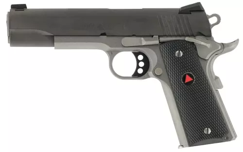 Colt Mfg O2020XETT 1911 Delta Elite 10mm Auto Caliber with 5" Barrel, 8+1 Capacity, Stainless Steel Finish Frame, Serrated Black Carbon Steel Slide & Black Polymer with Integrated Delta Medallion Grip