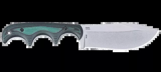 Columbia River CRKT Minimalist Nessmuk Fixed Blade Knife with Sheath, 2.9in Green/Black 2376C