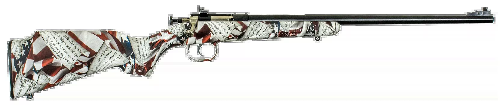Crickett KSA2168 Youth 22 LR 16.12" 1-Rd Bolt Action Rifle - American Flag Synthetic Stock