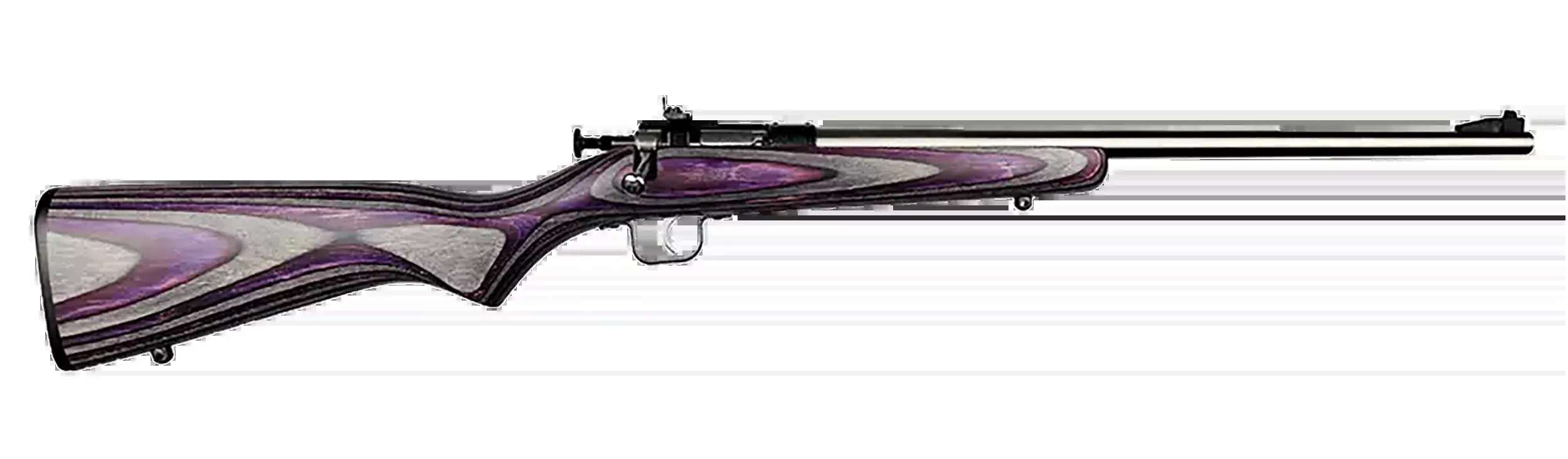 Crickett KSA2228 Youth 22 LR 16.12" 1-Rd Bolt Action Rifle - Purple Laminate Stock