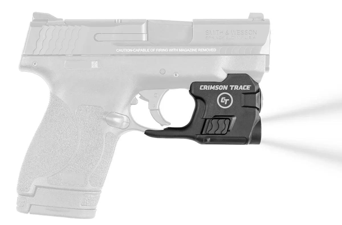 Crimson Trace 0182501 LightguardPolymer S&W M&P Shield/Shield Plus/M2.0 Shield, 110 Lumens White LED, Trigger Guard Mount
