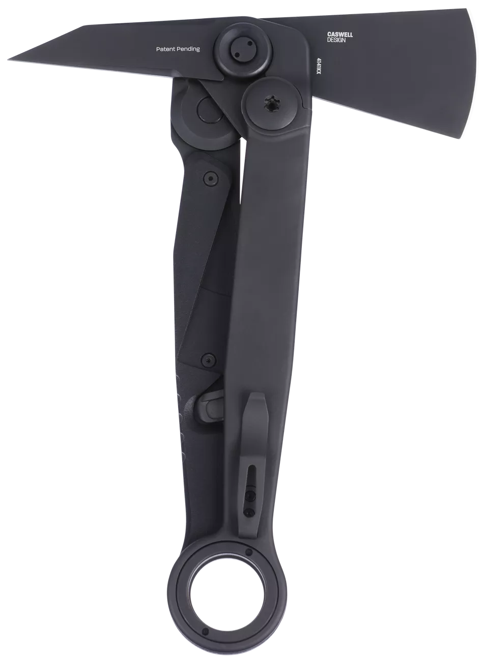 CRKT 4141KX Provoke X 1.84" Folding Axe w/Spike SUJ2 Blade, Black Stainless Steel w/GRN Overlay Handle, 8.69" OAL