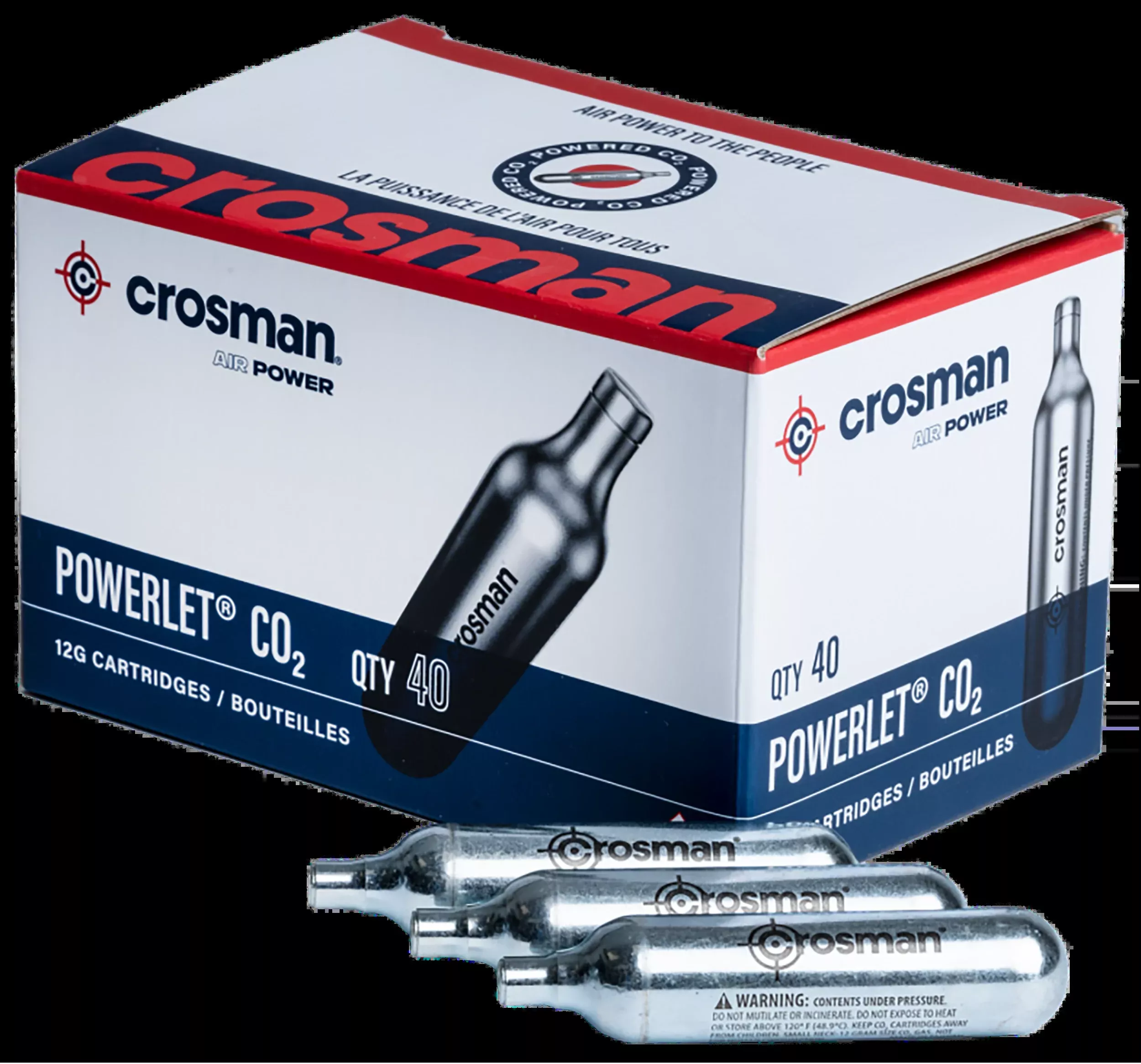 Crosman 23140 Powerlet 12g CO2 Cartridges 40 Per Pkg