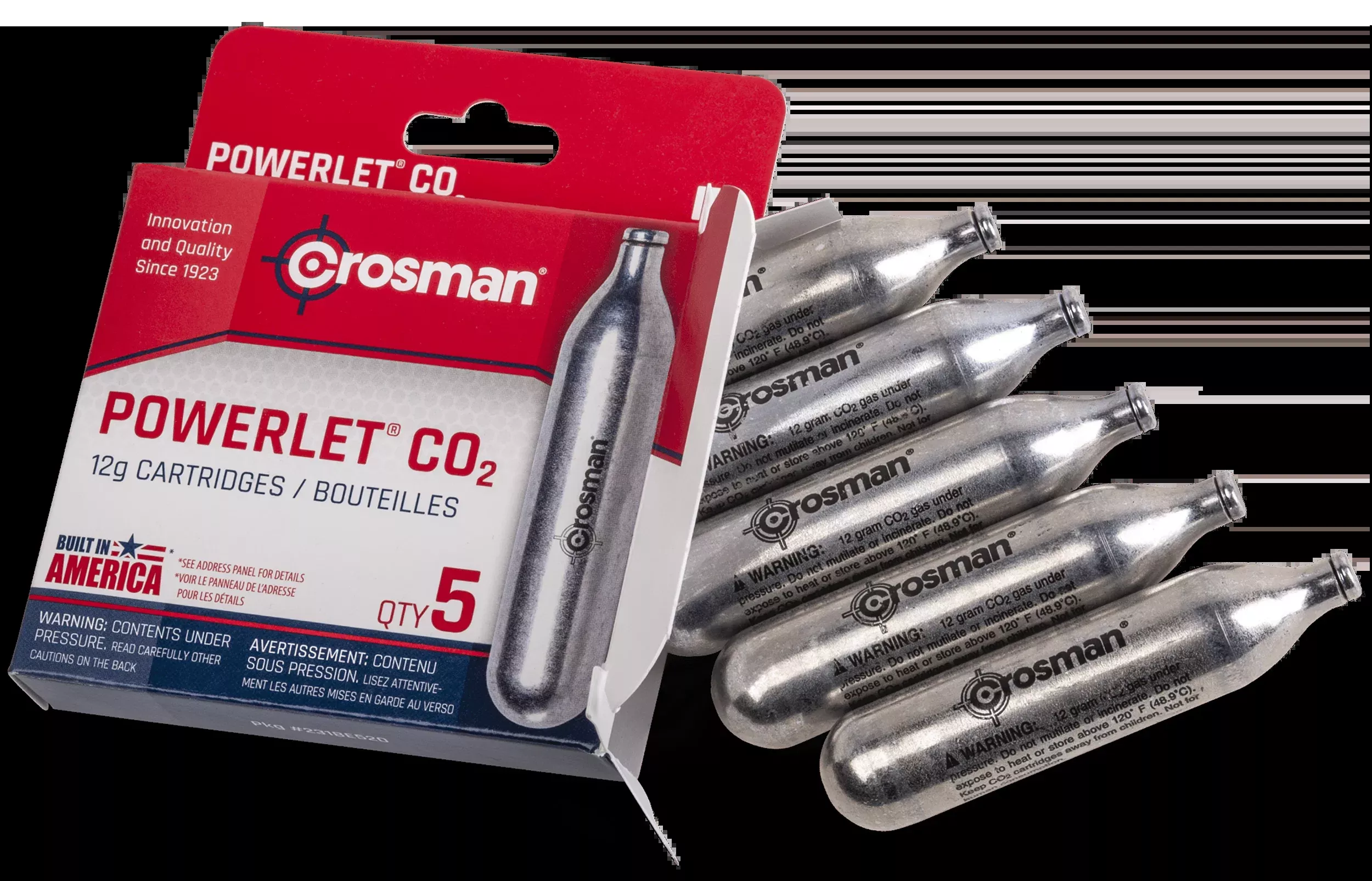 Crosman Powerlet 231B 12-Gram CO2 Cartridges 5 Pack