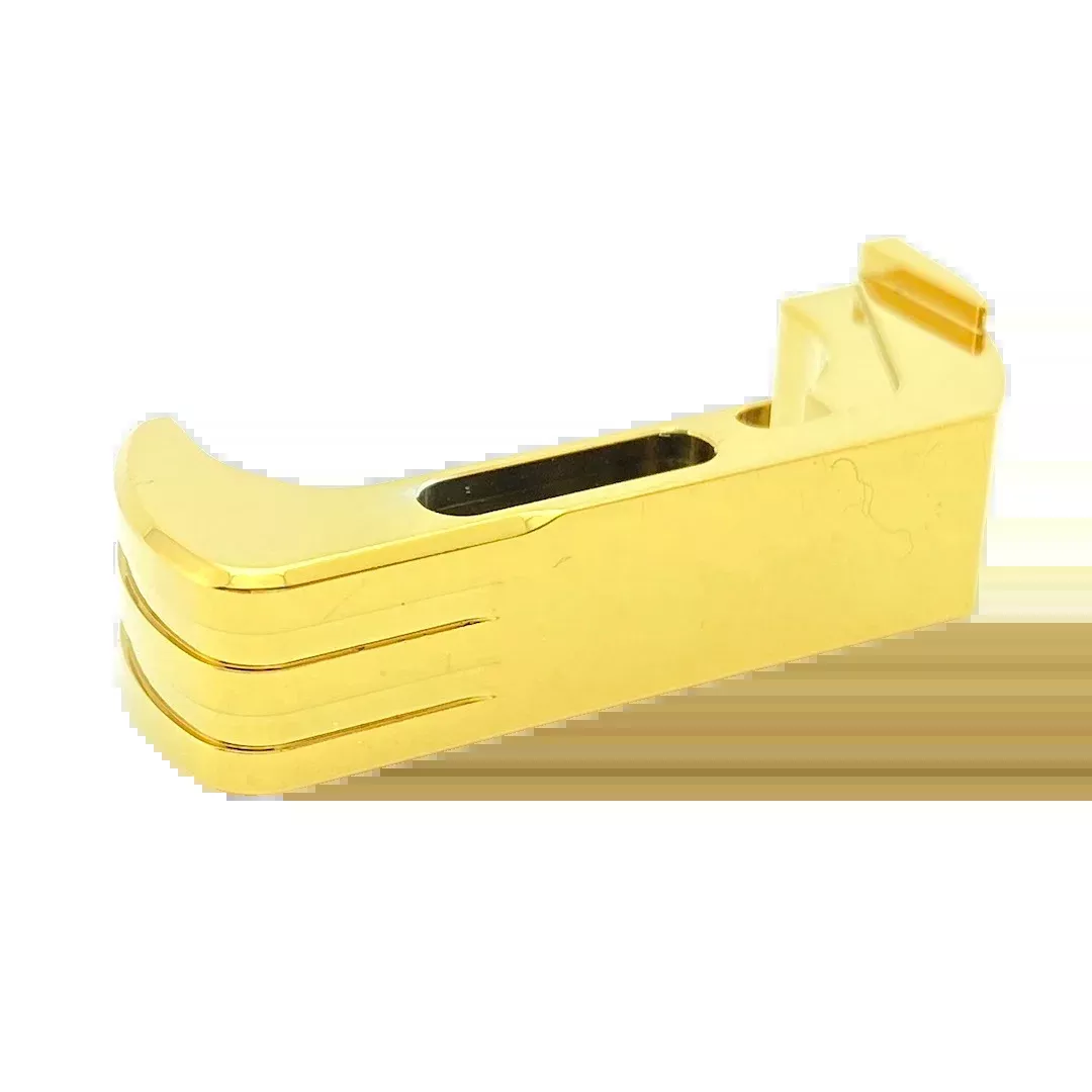 Cross Armory Extended Magazine Catch for Glock Gen4-5, Gold Anodized 7075-T6 Aluminum CRG5MCGD