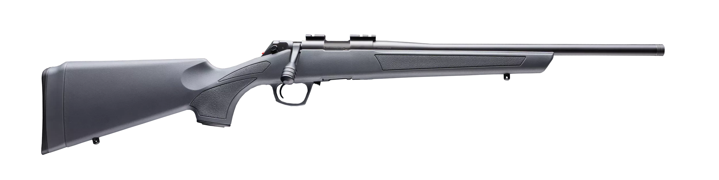 CVA CR2200 Cascade22 LR 10+1 18" Matte Blued Steel Threaded Barrel & Receiver w/Picatinny Rail, Stealth Gray Fixed Synthetic Stock