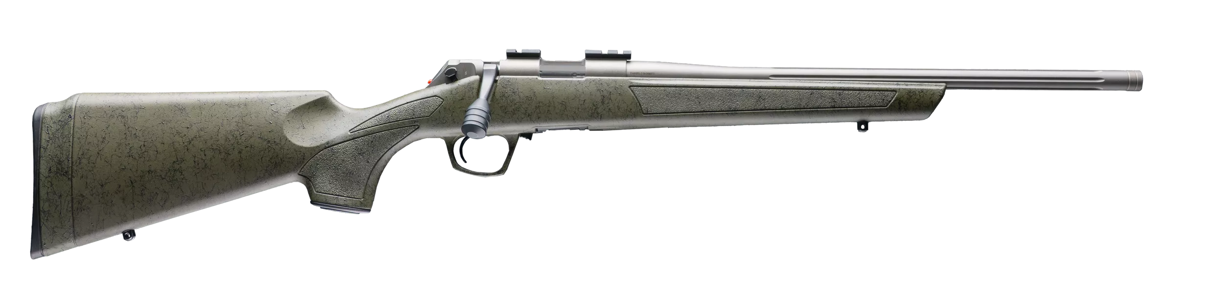 CVA CR2201 Cascade XT 22 LR 10+1 18" Tungsten Cerakote Fluted Threaded Steel Barrel & Receiver w/Picatinny Rail, OD Green w/Black Webbing Fixed Synthetic Stock, Right Hand