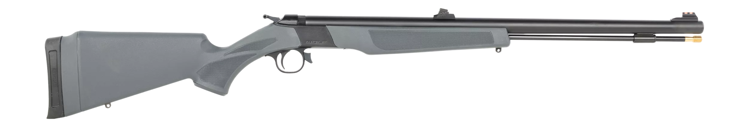 CVA PR2119 Wolf50 Cal 24" Blued Single Shot Barrel, Blued Drilled & Tapped Steel Receiver, Adjustable Stealth Gray Synthetic Stock