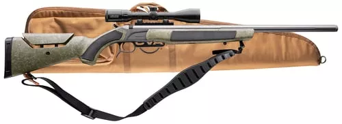 CVA PR3232NSCP Accura MR-X 45 Cal 26" Tungsten Cerakote Fluted Threaded Barrel, Drilled & Tapped Receiver, Adjustable Black/Gray Webbing Synthetic Stock, KonusPro 309x40mm IR w/BDC, Soft Rifle Case